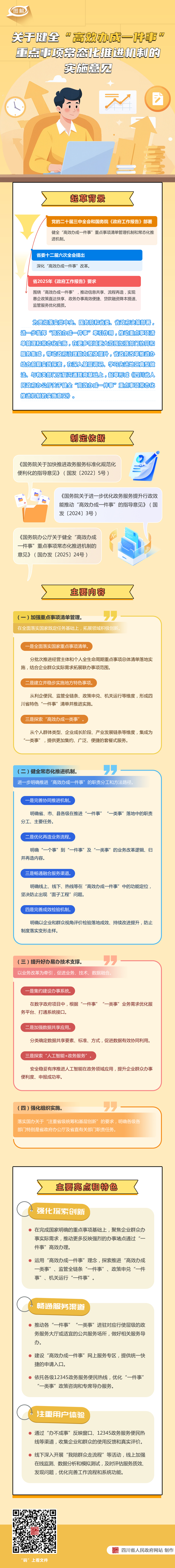 图解：四川省人民政府办公厅关于健全“高效办成一件事”
重点事项常态化推进机制的实施意见「相关图片」